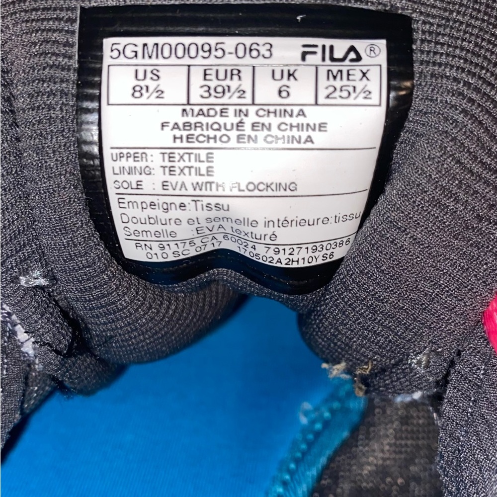 Fila Memory Foam Multi-Color Cool Max Running Sho… - image 3